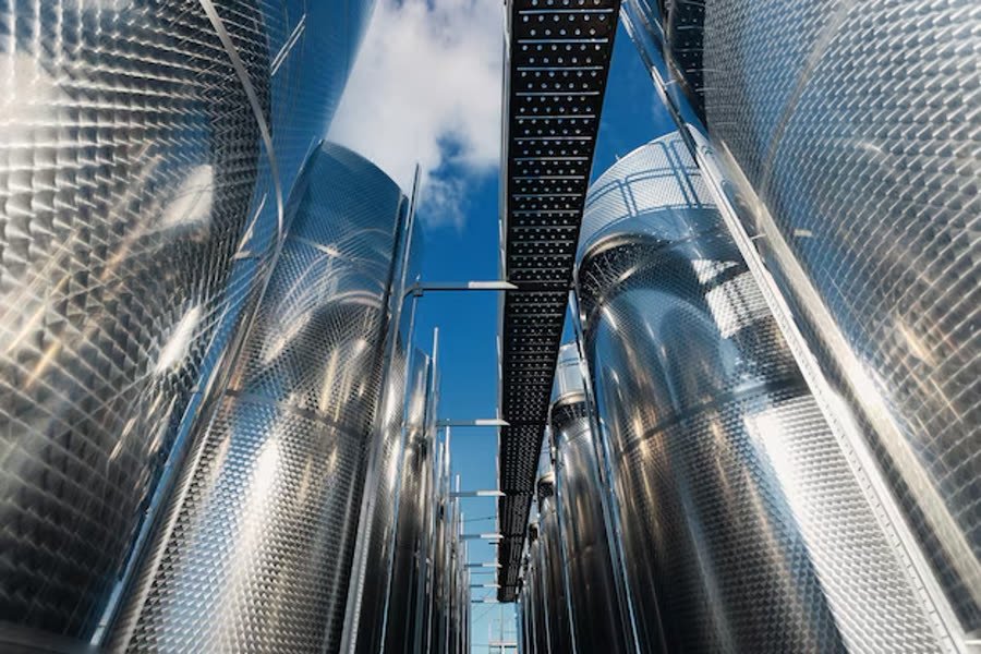 Silos industriais para produção de álcool extra neutro